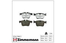 Sada brzdových destiček, kotoučová brzda ZIMMERMANN 22141.960.1
