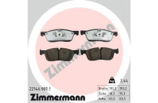 Sada brzdových destiček, kotoučová brzda ZIMMERMANN 22146.980.1