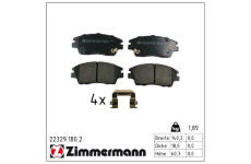 Sada brzdových destiček, kotoučová brzda ZIMMERMANN 22329.180.2