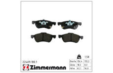 Sada brzdových destiček, kotoučová brzda ZIMMERMANN 22409.180.1