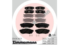 Sada brzdových destiček, kotoučová brzda ZIMMERMANN 22434.145.1