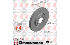 Brzdový kotouč ZIMMERMANN 230.2314.20