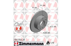 Brzdový kotouč ZIMMERMANN 230.2354.20