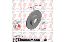 Brzdový kotúč ZIMMERMANN 230.2357.20