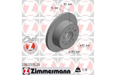 Brzdový kotouč ZIMMERMANN 230.2375.20