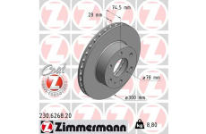 Brzdový kotúč ZIMMERMANN 230.6268.20