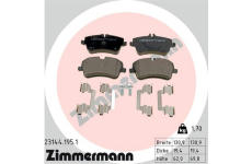 Sada brzdových destiček, kotoučová brzda ZIMMERMANN 23144.195.1