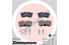 Sada brzdových destiček, kotoučová brzda ZIMMERMANN 23353.150.1