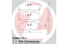 Sada brzdových destiček, kotoučová brzda ZIMMERMANN 23484.170.1
