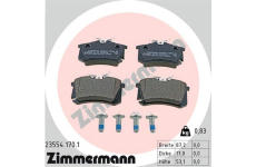 Sada brzdových destiček, kotoučová brzda ZIMMERMANN 23554.170.1