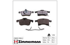 Sada brzdových destiček, kotoučová brzda ZIMMERMANN 23832.900.2