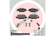 Sada brzdových destiček, kotoučová brzda ZIMMERMANN 24008.185.3