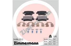 Sada brzdových destiček, kotoučová brzda ZIMMERMANN 24086.155.2