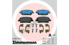 Sada brzdových destiček, kotoučová brzda ZIMMERMANN 24087.175.2
