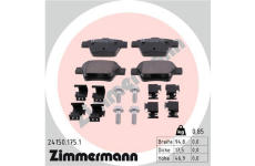 Sada brzdových destiček, kotoučová brzda ZIMMERMANN 24150.175.1