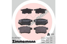 Sada brzdových destiček, kotoučová brzda ZIMMERMANN 24435.150.1