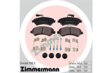 Sada brzdových platničiek kotúčovej brzdy ZIMMERMANN 24466.190.2