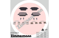 Sada brzdových destiček, kotoučová brzda ZIMMERMANN 24537.160.3