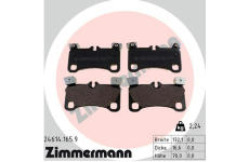 Sada brzdových platničiek kotúčovej brzdy ZIMMERMANN 24614.165.9