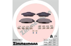 Sada brzdových destiček, kotoučová brzda ZIMMERMANN 24660.180.2