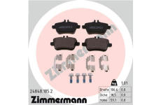 Sada brzdových destiček, kotoučová brzda ZIMMERMANN 24848.185.2