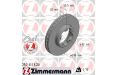 Brzdový kotouč ZIMMERMANN 250.1367.20