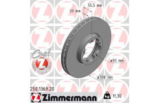 Brzdový kotouč ZIMMERMANN 250.1369.20