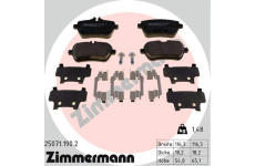 Sada brzdových destiček, kotoučová brzda ZIMMERMANN 25071.190.2