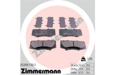 Sada brzdových destiček, kotoučová brzda ZIMMERMANN 25209.170.1