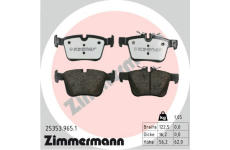 Sada brzdových destiček, kotoučová brzda ZIMMERMANN 25353.965.1