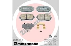 Sada brzdových destiček, kotoučová brzda ZIMMERMANN 25365.165.2