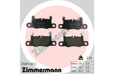 Sada brzdových platničiek kotúčovej brzdy ZIMMERMANN 25691.160.2