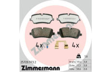 Sada brzdových platničiek kotúčovej brzdy ZIMMERMANN 25720.973.2