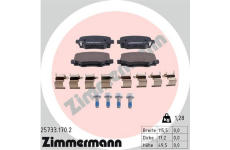 Sada brzdových destiček, kotoučová brzda ZIMMERMANN 25733.170.2