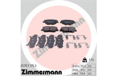 Sada brzdových destiček, kotoučová brzda ZIMMERMANN 25757.175.2