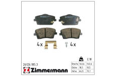 Sada brzdových destiček, kotoučová brzda ZIMMERMANN 26126.185.3