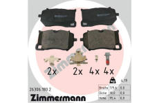 Sada brzdových destiček, kotoučová brzda ZIMMERMANN 26306.180.2