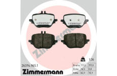 Sada brzdových destiček, kotoučová brzda ZIMMERMANN 26374.965.1