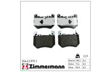 Sada brzdových destiček, kotoučová brzda ZIMMERMANN 26443.975.1