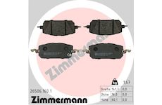 Sada brzdových destiček, kotoučová brzda ZIMMERMANN 26506.160.1