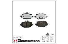 Sada brzdových destiček, kotoučová brzda ZIMMERMANN 26526.970.1