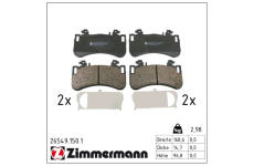 Sada brzdových destiček, kotoučová brzda ZIMMERMANN 26549.150.1