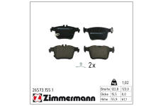 Sada brzdových destiček, kotoučová brzda ZIMMERMANN 26573.155.1