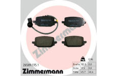 Sada brzdových destiček, kotoučová brzda ZIMMERMANN 26589.175.1