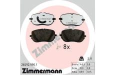 Sada brzdových destiček, kotoučová brzda ZIMMERMANN 26592.990.1