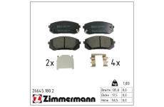 Sada brzdových destiček, kotoučová brzda ZIMMERMANN 26645.180.2