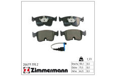 Sada brzdových destiček, kotoučová brzda ZIMMERMANN 26677.170.2