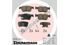 Sada brzdových destiček, kotoučová brzda ZIMMERMANN 26784.145.2