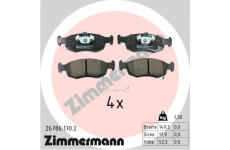 Sada brzdových destiček, kotoučová brzda ZIMMERMANN 26786.170.2
