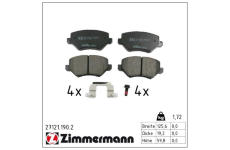 Sada brzdových destiček, kotoučová brzda ZIMMERMANN 27121.190.2